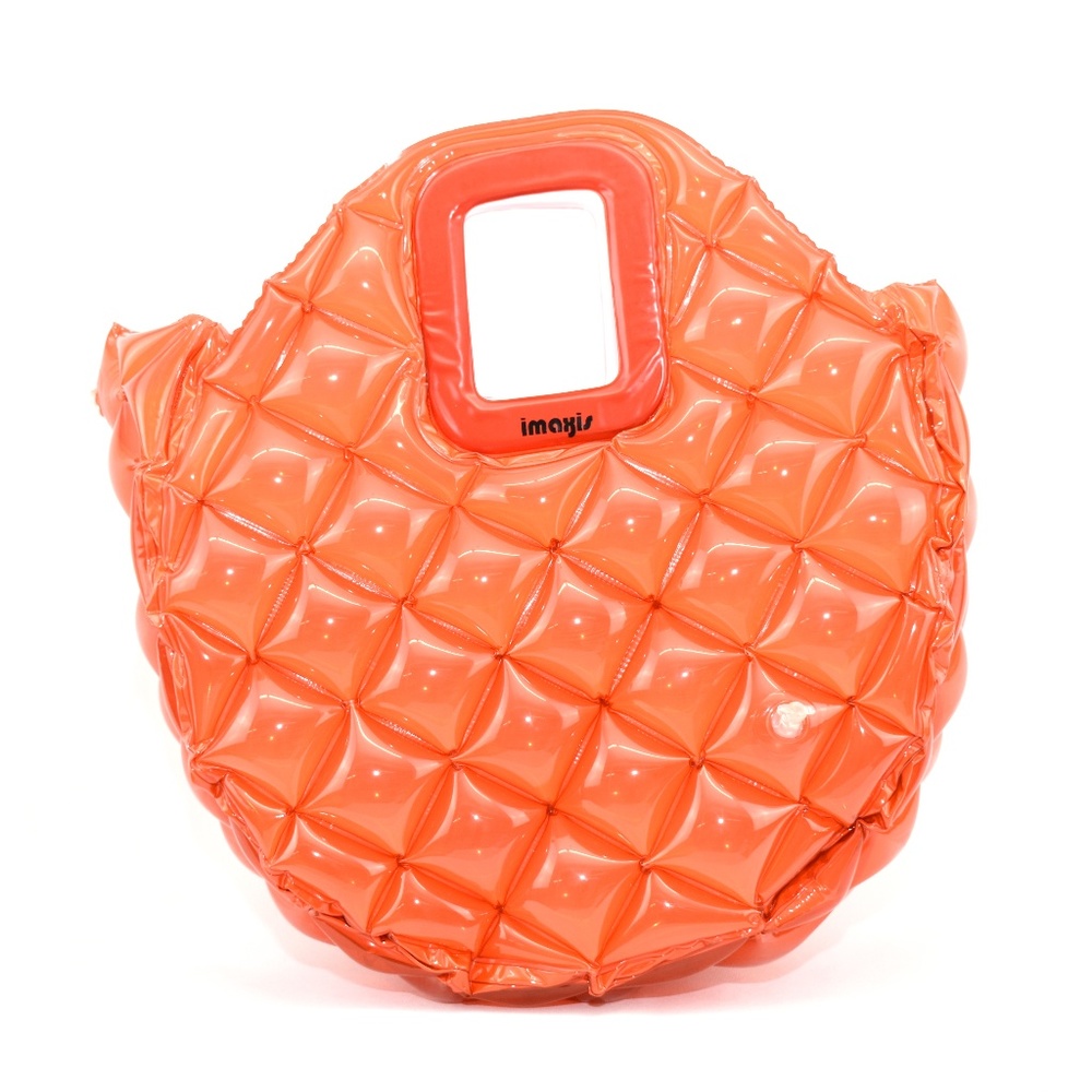 Bally Red Waterproof Inflatable Beach Bag Tote